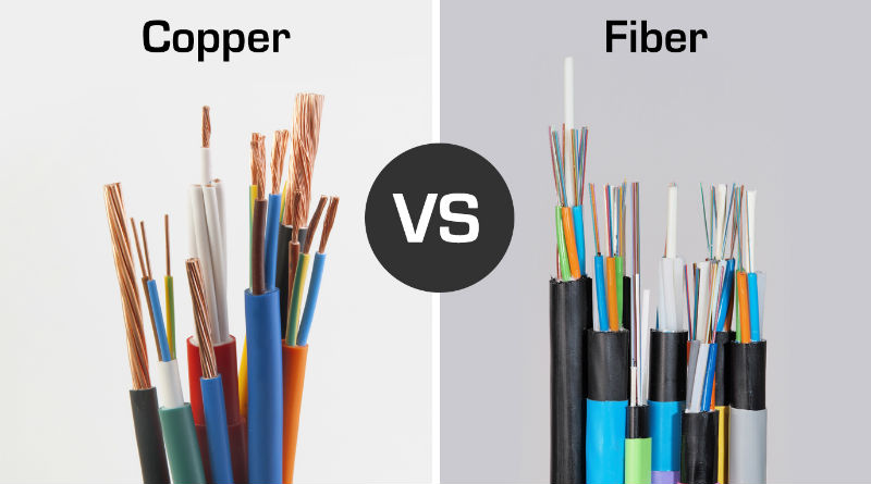 copper cable vs. fiber optic cable